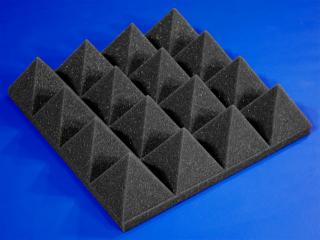 hangszigetelő szivacs piramis szürke 100x100x8cm öntapadó nélkül